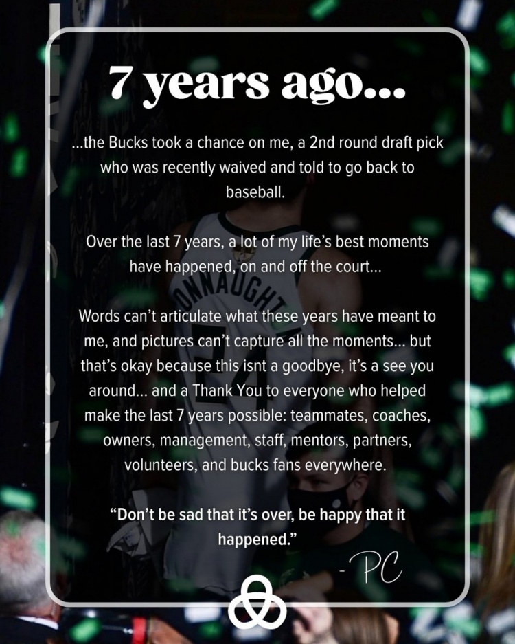 这发言什么级别？康诺顿感恩雄鹿：这不是告别 我们后会有期！